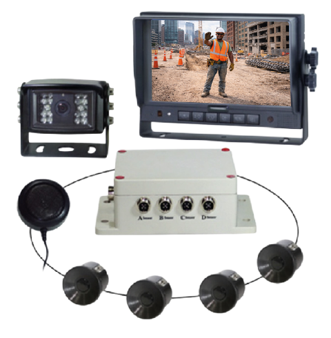 REVERSE PARKING SENSORS KIT WITH CAMERA AND MONITO